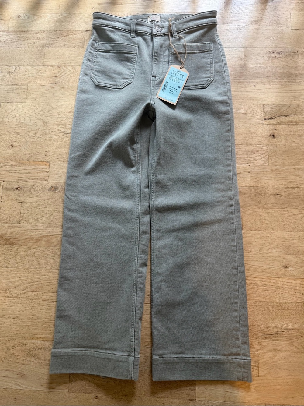 Faherty Stretch Terry Patch Pocket Ankle Pant- Coastal Sage. Size 28 - Picture 1 of 5